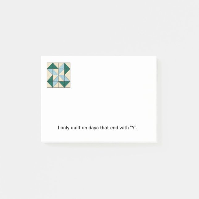 Notas de post-it G do bloco da edredão (Frente)