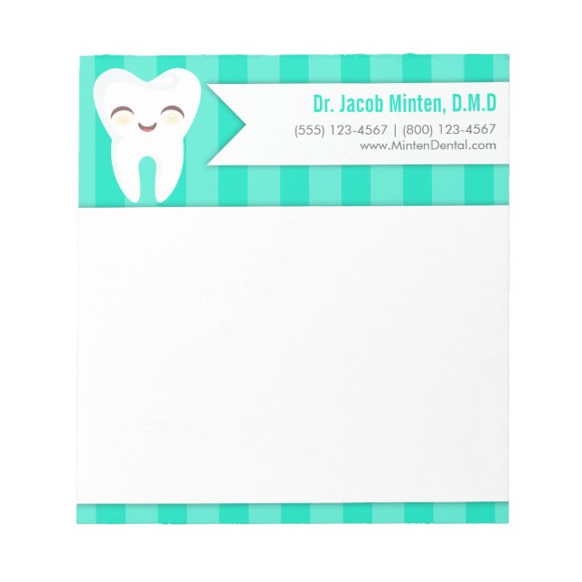 Notas Dente Cortado - Bloco de Anotações Personalizado c (Frente)