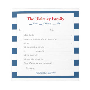 Notas Desculpa Bloco de notas-Personalizada, listras