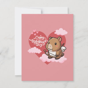 Notas Dia do Namorados de Cappy   Cartão Cute Capybara C