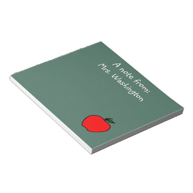 Notas do Bloco de Notas do Professor Personalizado (Inclinado)