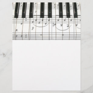 Notas do teclado e da música de piano