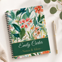 Notas e Ideias de Nome Personalizado Floral Botâni