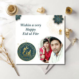 Notas Eid Mubarak Arch islâmico Cartão de saudação