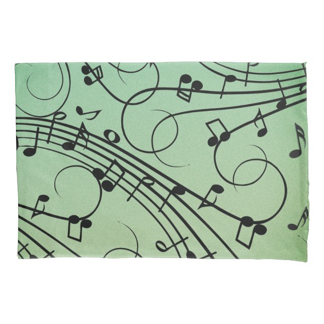 Notas Elegantes Design de Música Verde (Frente)