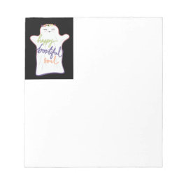 Notas Fantasma de Cartoon Colorido Bonito com Bloco de N