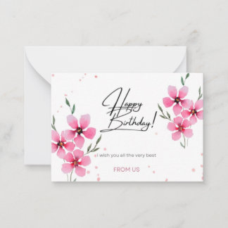 Notas Feliz Aniversário Deseja um design de cartão de no