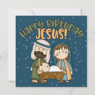 Notas Feliz Aniversário Jesus Cartão de Saudação de Nata