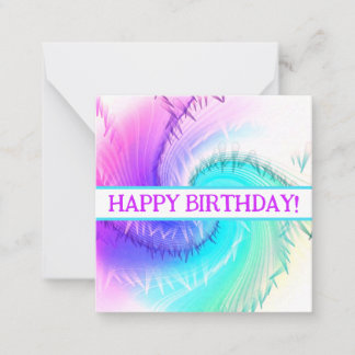 Notas Feliz cartão de aniversário, fofo, maquiagem! Cart