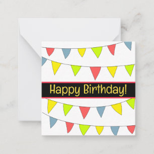 Notas Feliz cartão de aniversário, fofo, maquiagem! Cart