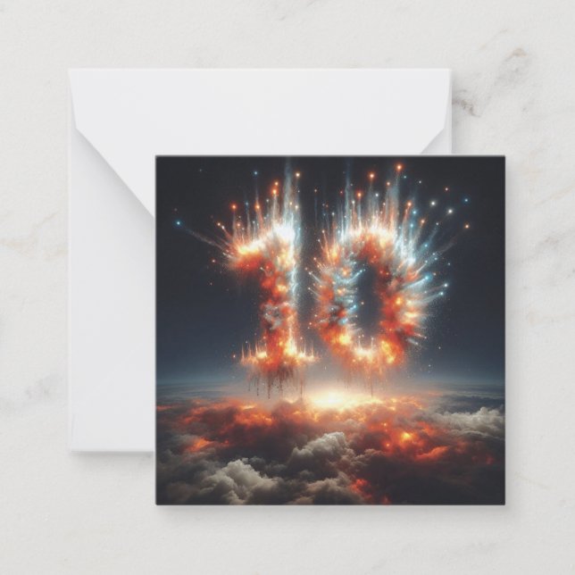 Notas Feliz Cartão de Saudação de 10 Dias-B (Frente)