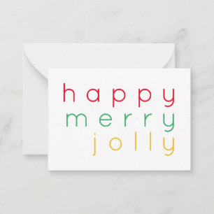 Notas FELIZ NATAL 3.5x2.5 Cartão de Natal Plano