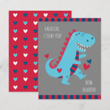 Filhos Sala de Aula Namorados Dinossauros Cartão N