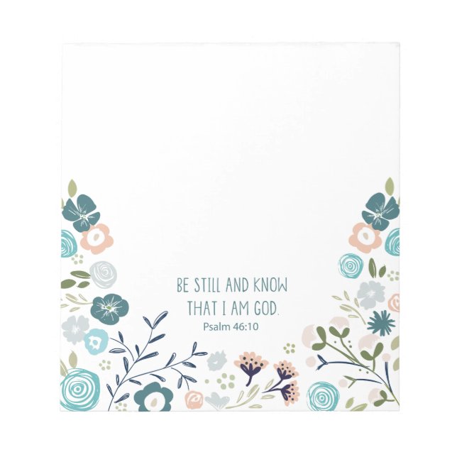 Notas Fique quieto e saiba que eu sou Deus. Bloco de not (Frente)