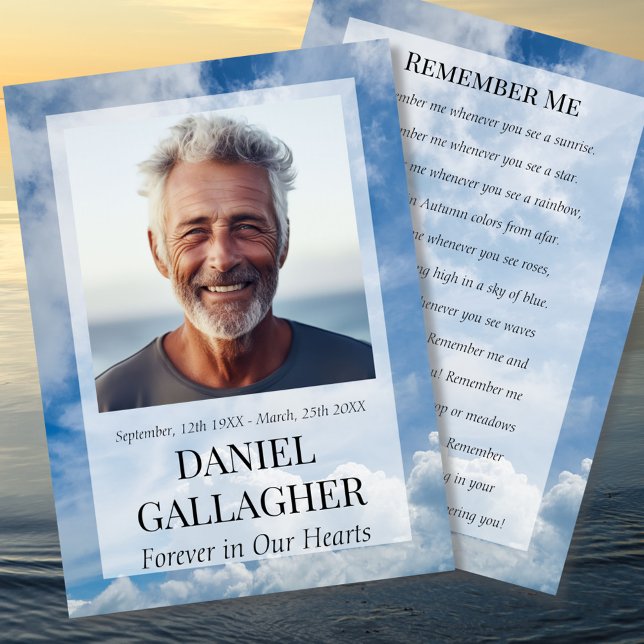 Notas Foto Memorial Funeral Lembre-se do Cartão de Oraçã (Criador carregado)