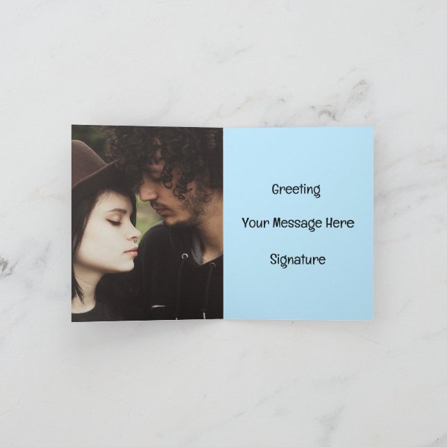 Notas Foto personalizada do Cartão de Dia do Namorados R (Interior)