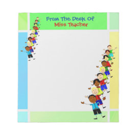 Notas Gráfico De Crianças Escolares Bonitas Para Bloco D