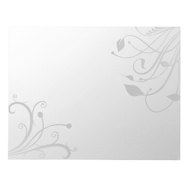 Notas Ilustração de Formas Florais Elegantes - Bloco de  (Frente)