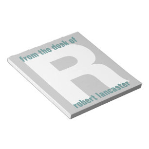 Notas Inicial gigante do monograma da mesa do bloco de