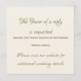 Notas Inserto de Cartão de Resposta de Casamento Elegant