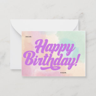 Notas Inspirada no Cartão de Aniversário de Olivia Rodri