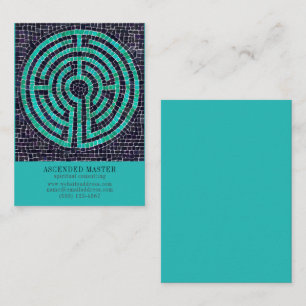 Notas LABYRINTH III 3.5x2.5 Cartão de visita - Turquesa