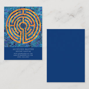 Notas LABYRINTH IV 3,5x2,5 Cartão de visita - Azul