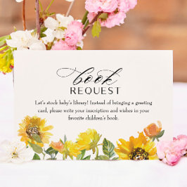 Notas Livro Floral Amarelo Sunflower para Cartão de Inse