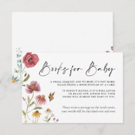 Notas Livros de Blush de Flores Selvagens para Cartão de