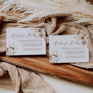 Notas Livros de Grass de Boho Pampas para Cartão de Bebê