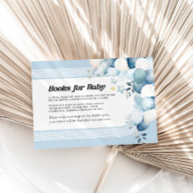 Livros para Cartão Chá de fraldas Azul Bebê