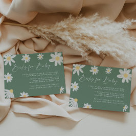 Notas Livros para o Cartão de Bebê Daisy Sage Green