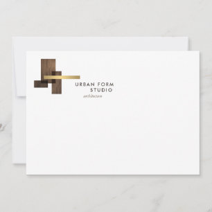 Notas Logotipo de Arquiteto Moderno Cartão Plano