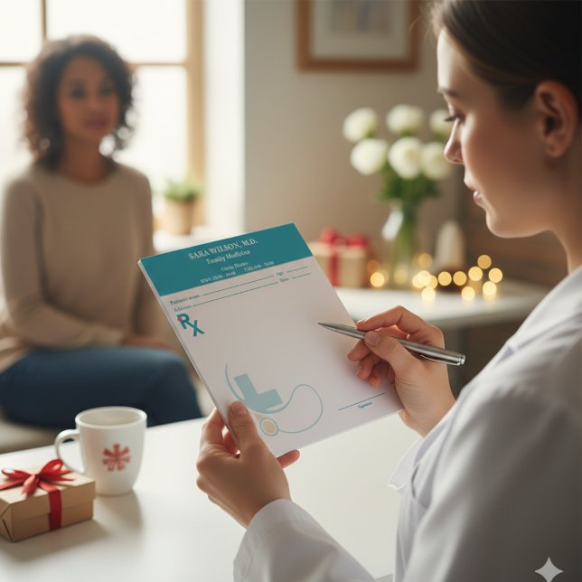 Notas Modelo de Bloco de Prescrição Personalizado | Bloc (Custom Prescription Pad Template | Editable RX Notepad )