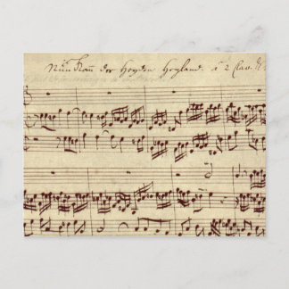 Notas Musicais Antigas - Partitura de Bach