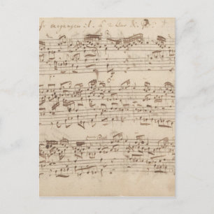 Notas Musicais Antigas - Partitura de Bach