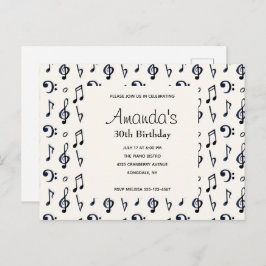 Notas Musicais bonitas Concurso de Aniversário