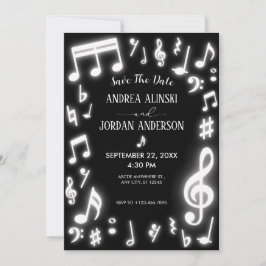 Notas musicais brilham no escuro Casamento