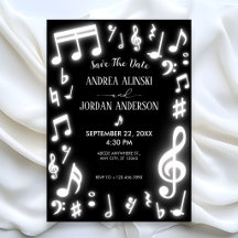 Notas musicais brilhantes Casamento