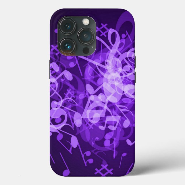Notas Musicais Brilho Roxo   (Verso)