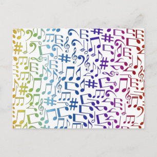 Notas Musicais Coloridas Músicos Amantes da Música