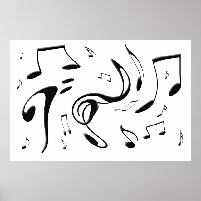 Notas Musicais de Torção Poster (Frente)