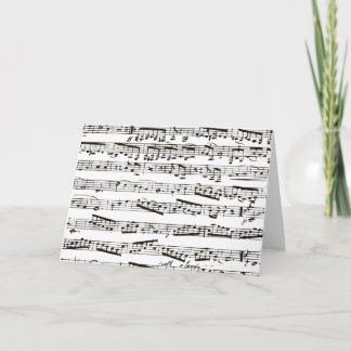 Notas musicais em preto e branco