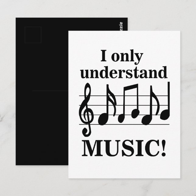 Notas Musicais em Preto e Branco  (Frente/Verso)