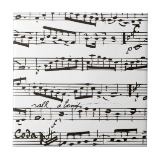 Notas musicais em preto e branco