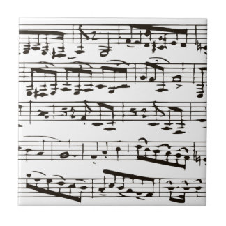 Notas musicais em preto e branco