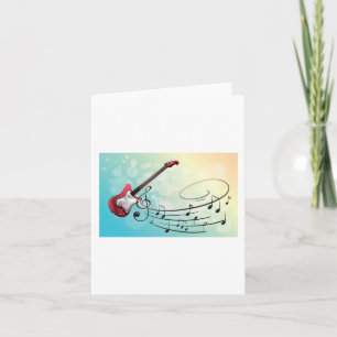 Notas Musicais Giratórias de Guitarra Elétrica de