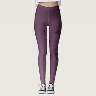 Notas Musicais Leggings Mauve