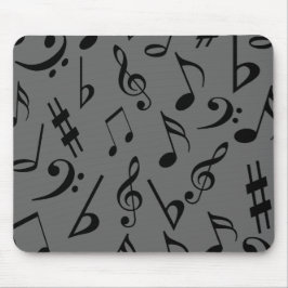 Notas Musicais Mousepad - Prata