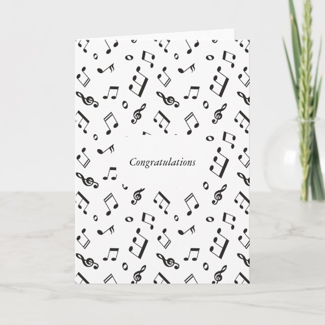 Notas musicais preto e branco (Frente)